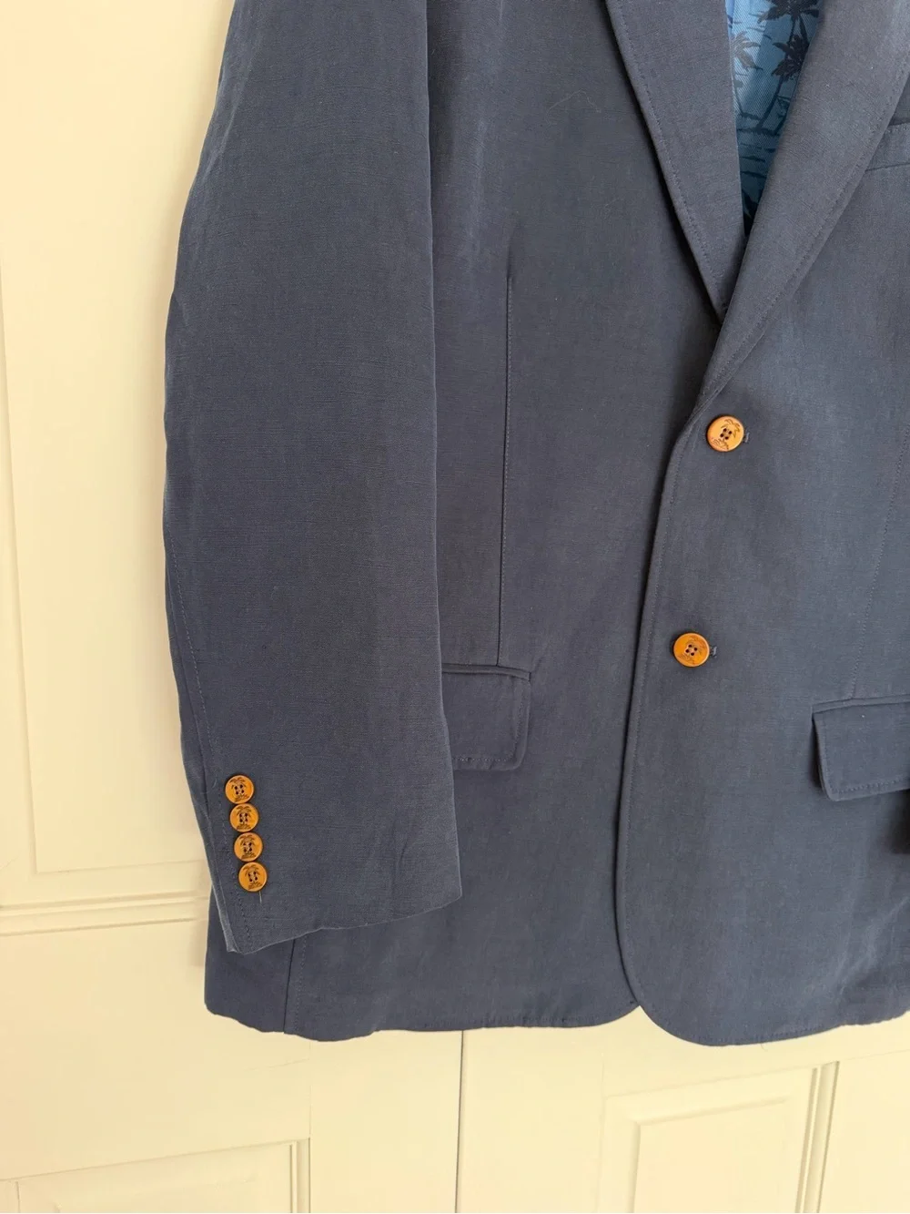Tommy Bahama Silk Linen Blend Button Front Shirt XL Blue Island Luxury‎ Casual